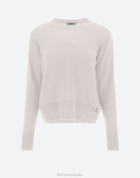 SWEATER IN CLOUD CASHMERE Herno Women Mastic Dove Grey 2L0H477 Clothing