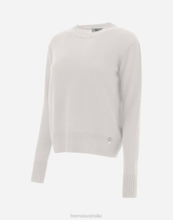 SWEATER IN CLOUD CASHMERE Herno Women Mastic Dove Grey 2L0H477 Clothing