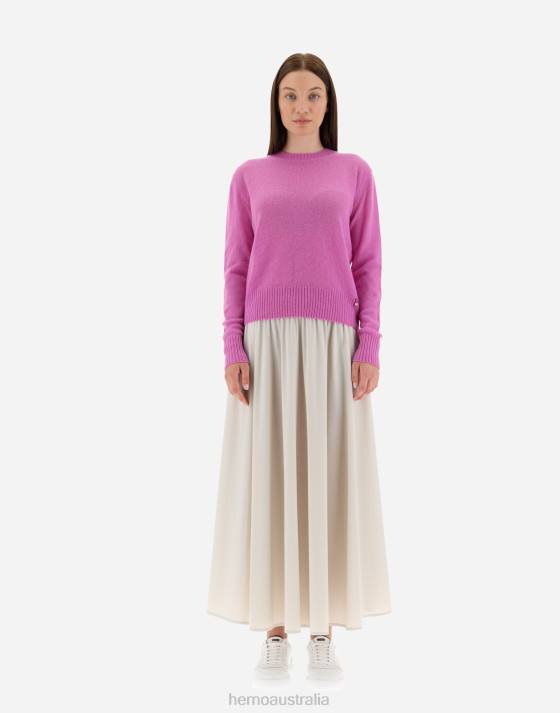 SWEATER IN CLOUD CASHMERE Herno Women Periwinkle 2L0H482 Clothing