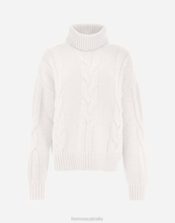 SWEATER IN COMFY INFINITY Herno Women Cream 2L0H114 Clothing