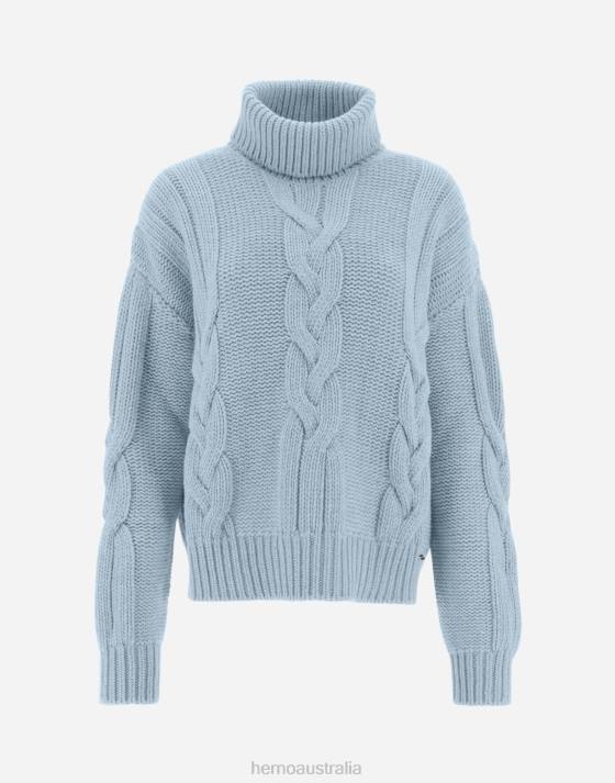 SWEATER IN COMFY INFINITY Herno Women Light Blue 2L0H40 Clothing