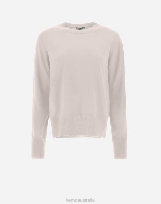 SWEATER IN ENDLESS WOOL Herno Women Chantilly 2L0H350 Clothing