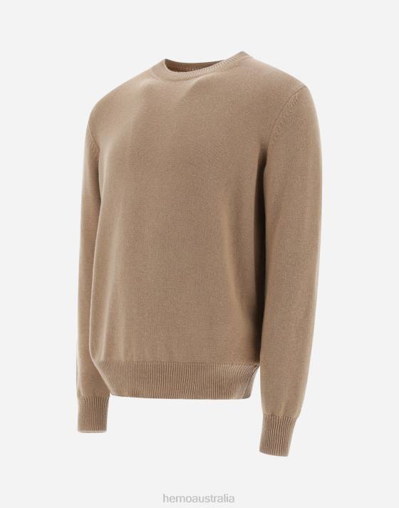 SWEATER IN ETERNITY CASHMERE Herno Men Camel 2L0H804 Clothing