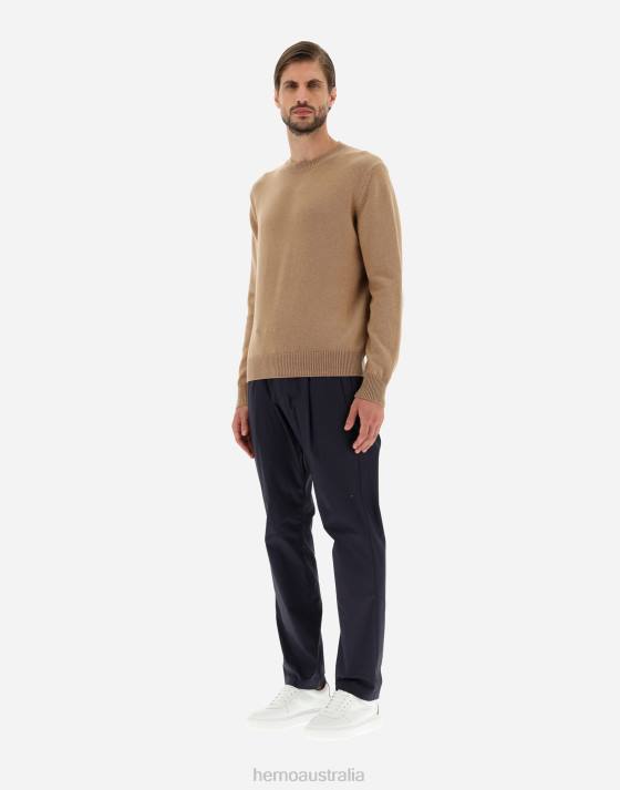 SWEATER IN ETERNITY CASHMERE Herno Men Camel 2L0H804 Clothing