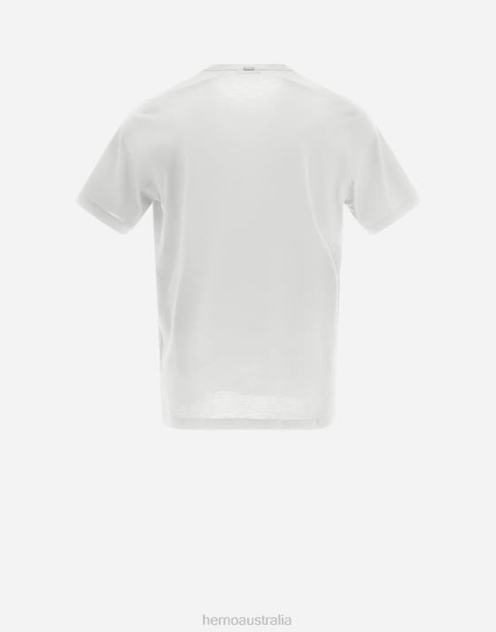 T-SHIRT IN CREPE JERSEY Herno Men White 2L0H772 Clothing