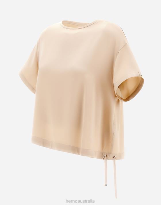 T-SHIRT IN SWEET SATIN Herno Women chantilly 2L0H302 Clothing