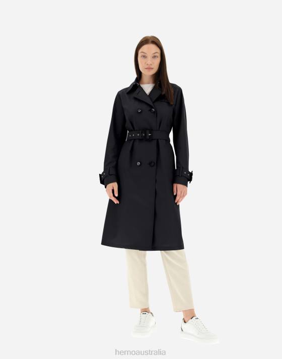 TRENCH COAT IN DELON  MONOGRAM Herno Women Black 2L0H487 Outerwear