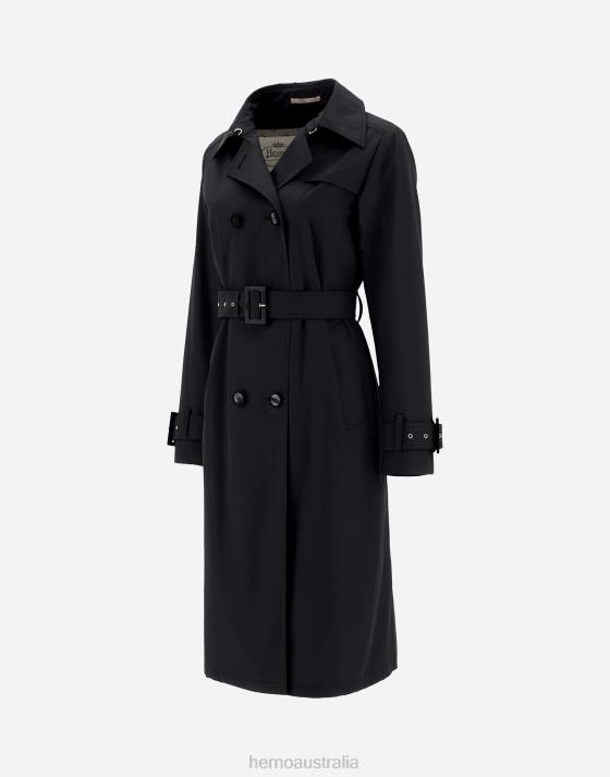 TRENCH COAT IN DELON  MONOGRAM Herno Women Black 2L0H487 Outerwear