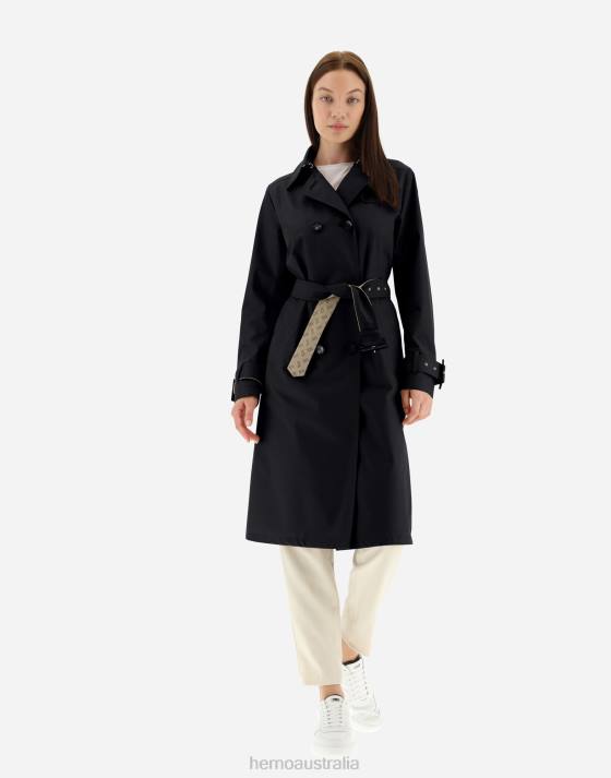 TRENCH COAT IN DELON  MONOGRAM Herno Women Black 2L0H487 Outerwear