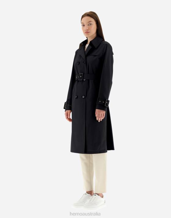 TRENCH COAT IN DELON  MONOGRAM Herno Women Black 2L0H487 Outerwear