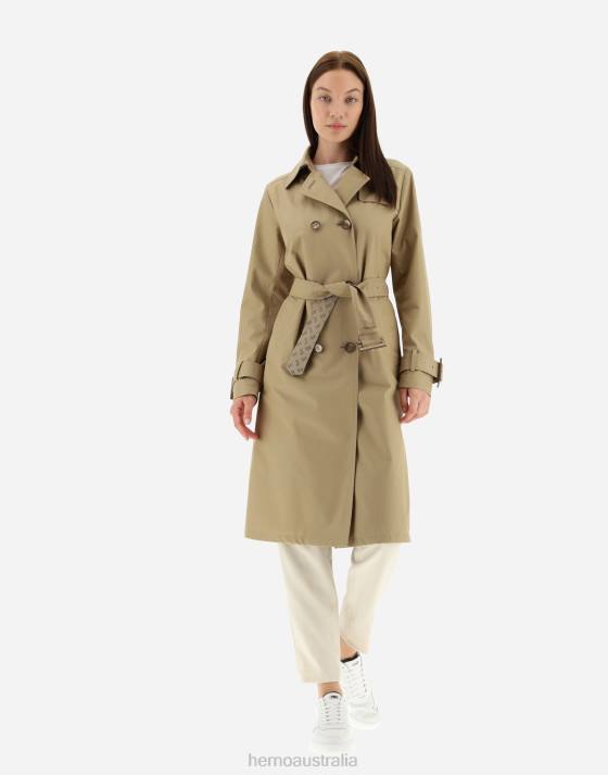 TRENCH COAT IN DELON  MONOGRAM Herno Women Sand 2L0H471 Outerwear