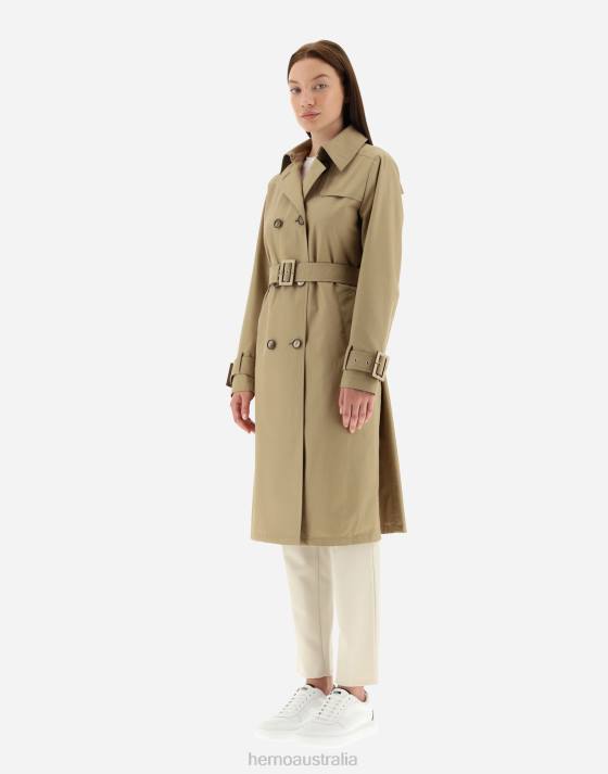 TRENCH COAT IN DELON  MONOGRAM Herno Women Sand 2L0H471 Outerwear