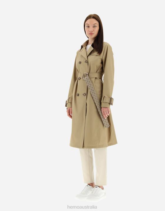 TRENCH COAT IN DELON  MONOGRAM Herno Women Sand 2L0H471 Outerwear