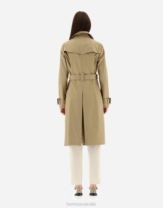 TRENCH COAT IN DELON  MONOGRAM Herno Women Sand 2L0H471 Outerwear