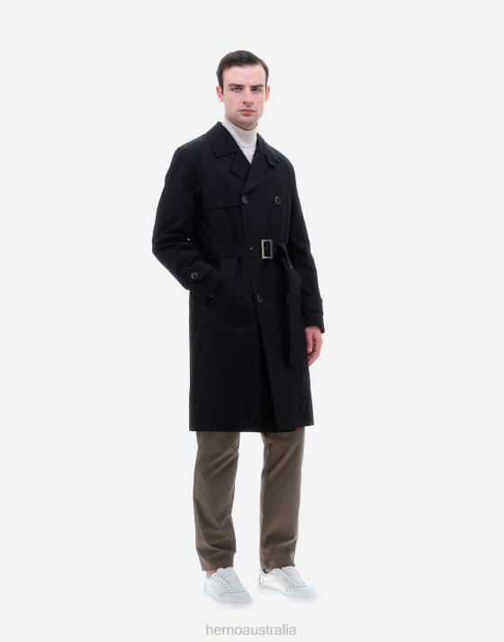 TRENCH COAT IN DELON AND NYLON ULTRALIGHT Herno Men Black 2L0H735 Outerwear