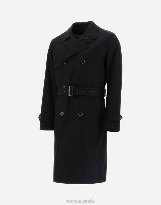 TRENCH COAT IN DELON AND NYLON ULTRALIGHT Herno Men Black 2L0H735 Outerwear