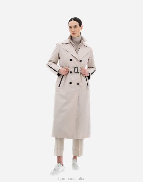 TRENCH COAT IN DELON Herno Women Natural 2L0H87 Outerwear