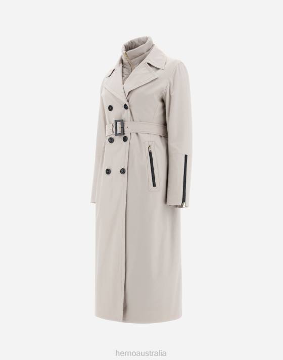 TRENCH COAT IN DELON Herno Women Natural 2L0H87 Outerwear