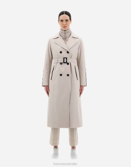 TRENCH COAT IN DELON Herno Women Natural 2L0H87 Outerwear