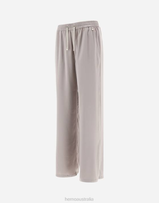 TROUSERS IN CASUAL SATIN Herno Women Chantilly 2L0H497 Clothing