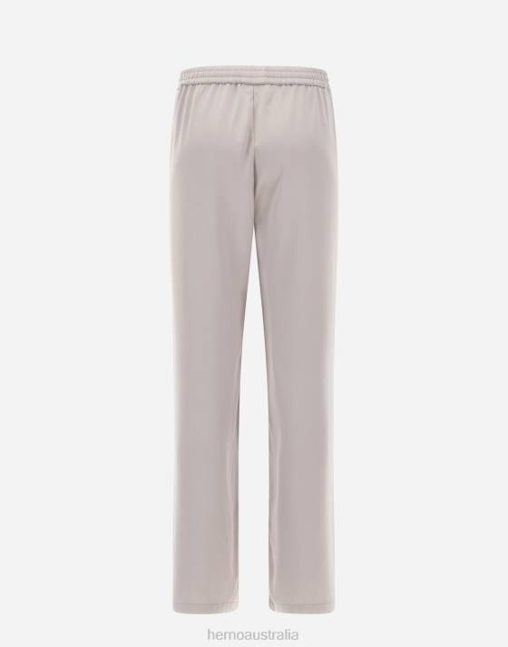 TROUSERS IN CASUAL SATIN Herno Women Chantilly 2L0H497 Clothing