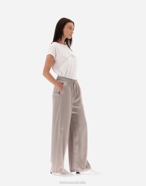 TROUSERS IN CASUAL SATIN Herno Women Chantilly 2L0H497 Clothing