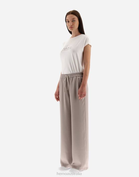 TROUSERS IN CASUAL SATIN Herno Women Chantilly 2L0H497 Clothing