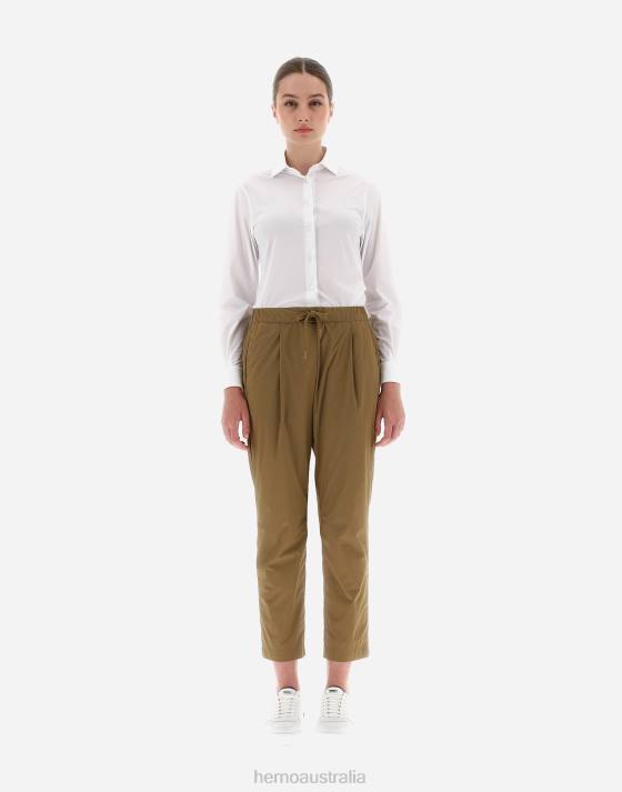 TROUSERS IN LIGHT NYLON STRETCH Herno Women Copper 2L0H449 Clothing