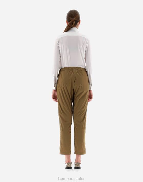 TROUSERS IN LIGHT NYLON STRETCH Herno Women Copper 2L0H449 Clothing