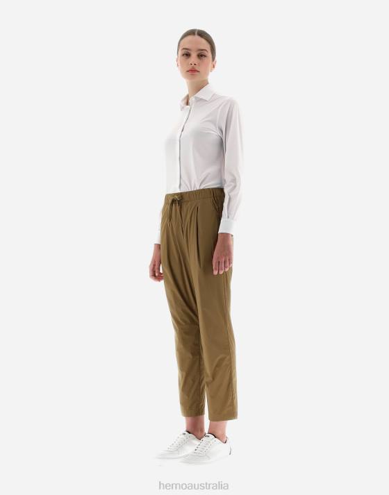 TROUSERS IN LIGHT NYLON STRETCH Herno Women Copper 2L0H449 Clothing