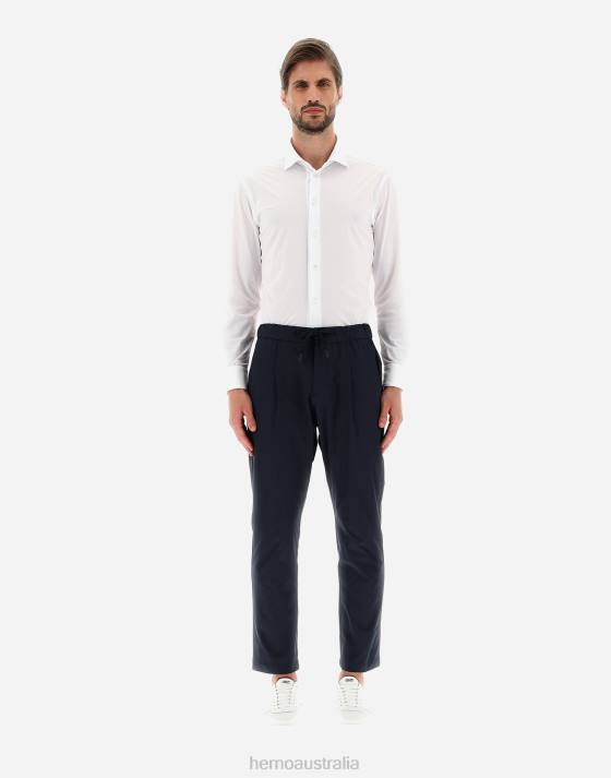 TROUSERS IN NYLON DIVE Herno Men Navy blue 2L0H814 Clothing