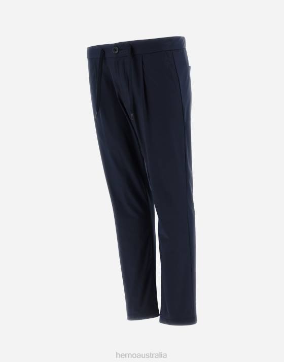 TROUSERS IN NYLON DIVE Herno Men Navy blue 2L0H814 Clothing