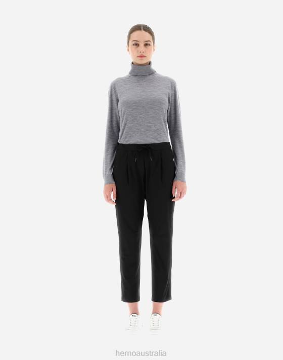 TROUSERS IN NYLON DIVE Herno Women Black 2L0H486 Clothing