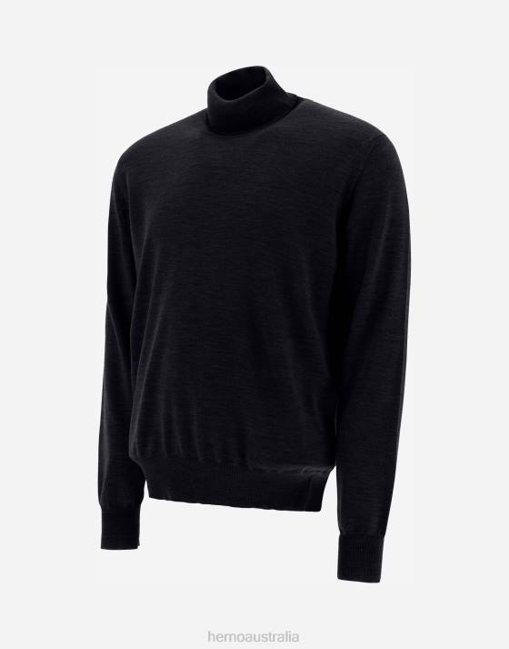 TURTLENECK SWEATER IN ENDLESS WOOL Herno Men Dark Blue 2L0H651 Clothing