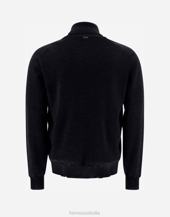 TURTLENECK SWEATER IN ENDLESS WOOL Herno Men Dark Blue 2L0H651 Clothing