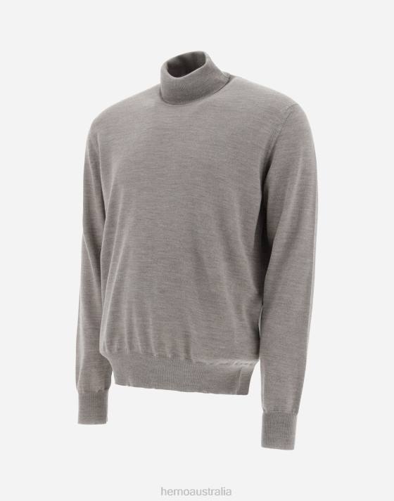 TURTLENECK SWEATER IN ENDLESS WOOL Herno Men Dark Taupe 2L0H534 Clothing