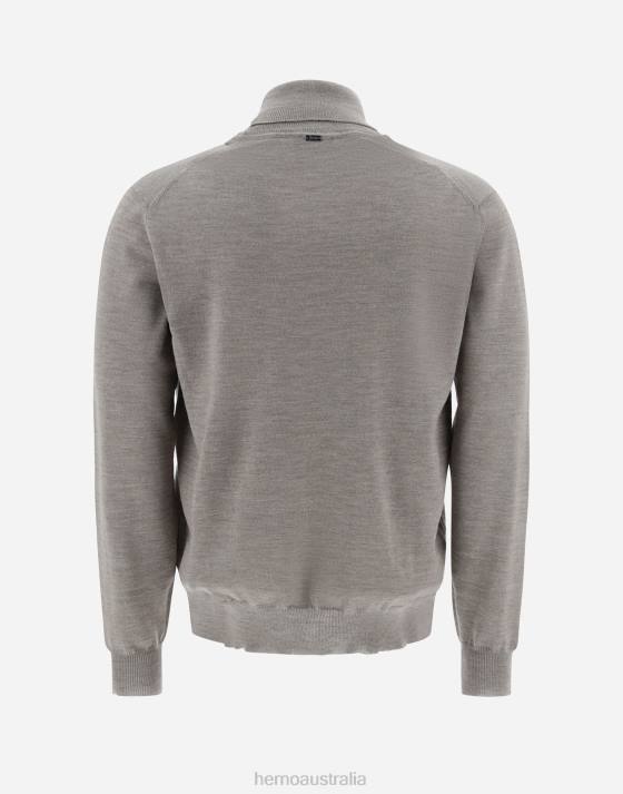 TURTLENECK SWEATER IN ENDLESS WOOL Herno Men Dark Taupe 2L0H534 Clothing