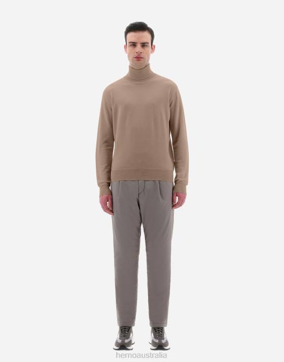 TURTLENECK SWEATER IN ENDLESS WOOL Herno Men Hazelnut 2L0H683 Clothing