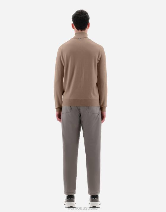 TURTLENECK SWEATER IN ENDLESS WOOL Herno Men Hazelnut 2L0H683 Clothing