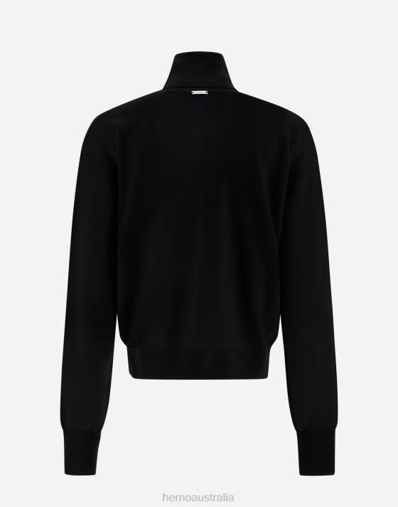 TURTLENECK SWEATER IN ENDLESS WOOL Herno Women Black 2L0H121 Clothing