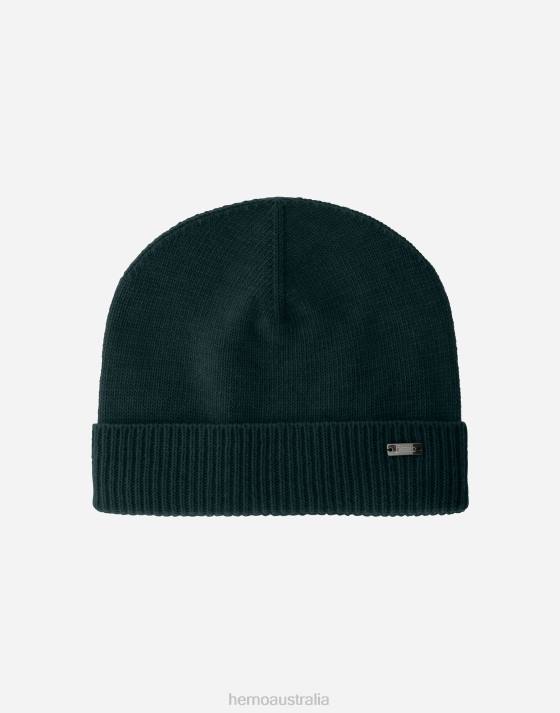 WOOL BEANIE Herno Men College green 2L0H705 Accessories