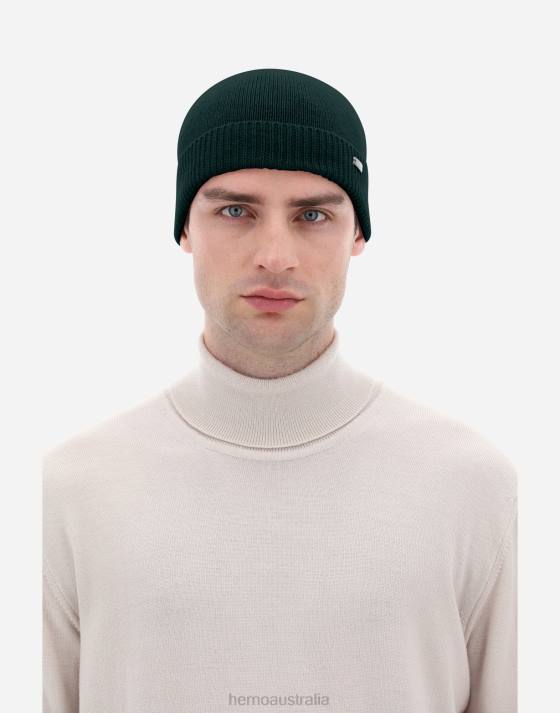 WOOL BEANIE Herno Men College green 2L0H705 Accessories