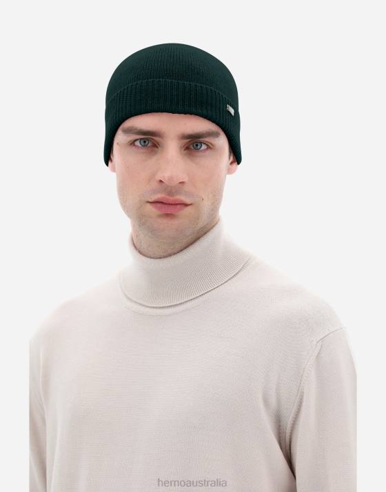 WOOL BEANIE Herno Men College green 2L0H705 Accessories