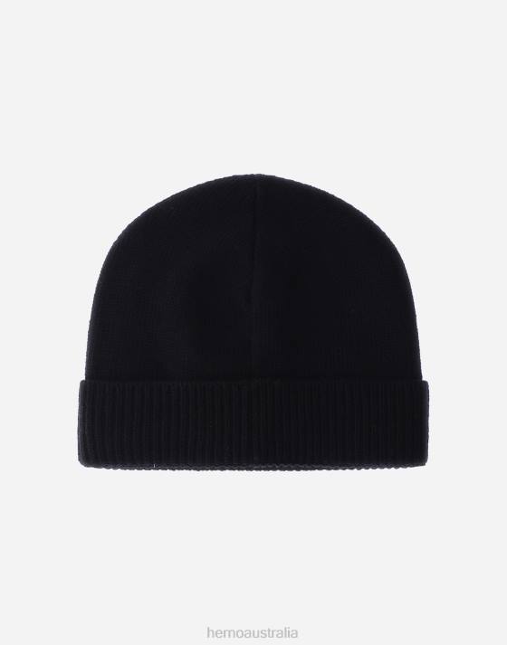 WOOL BEANIE Herno Men Navy Blue 2L0H584 Accessories