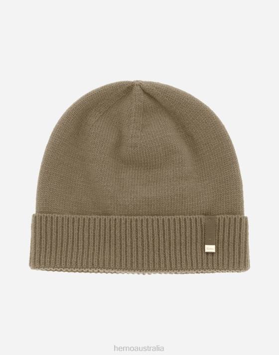 WOOL BEANIE Herno Women Camel 2L0H335 Accessories