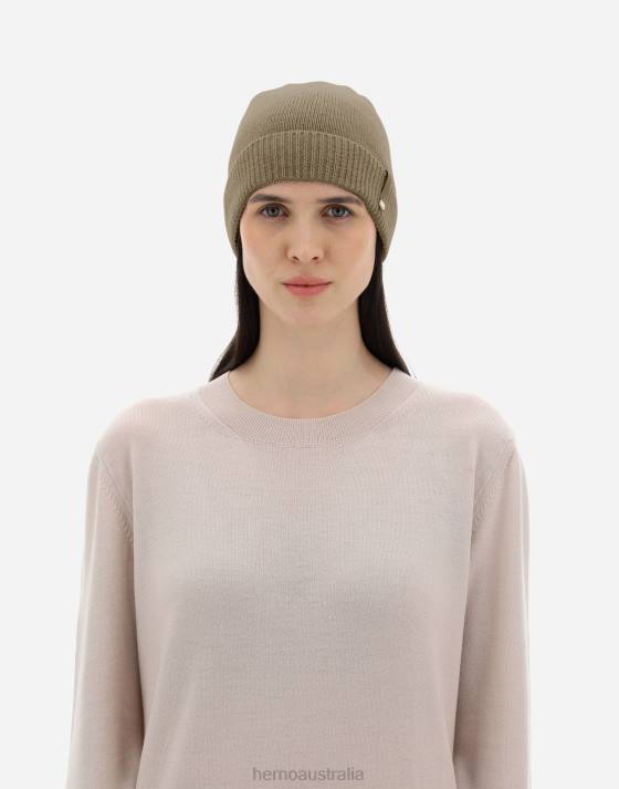 WOOL BEANIE Herno Women Camel 2L0H335 Accessories