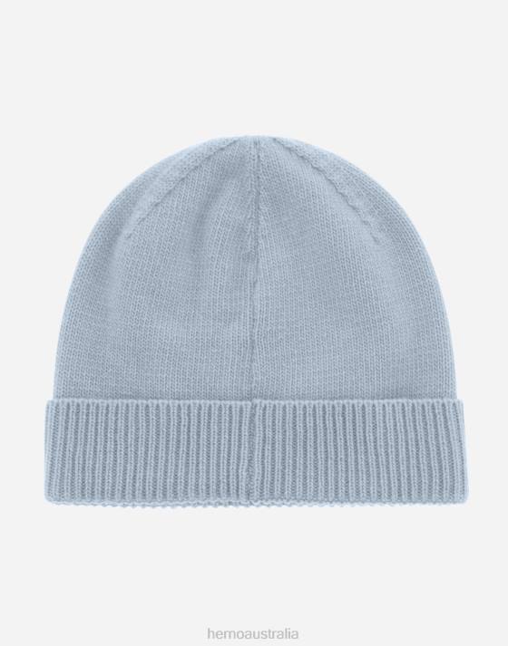 WOOL BEANIE Herno Women Light Blue 2L0H303 Accessories