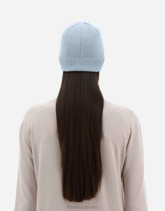 WOOL BEANIE Herno Women Light Blue 2L0H303 Accessories