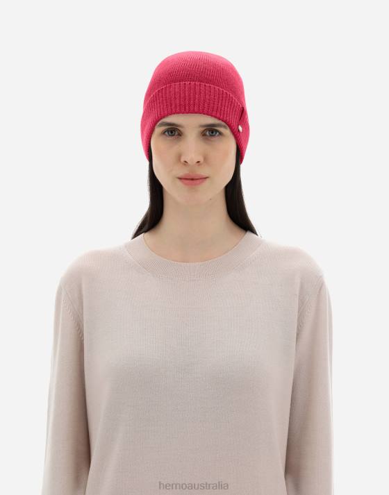 WOOL BEANIE Herno Women Love Pink 2L0H379 Accessories