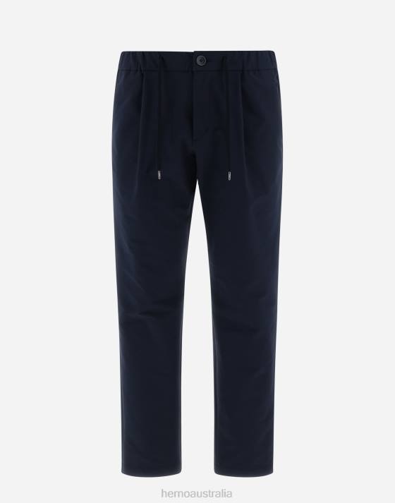 WARM TECH TROUSERS Herno Men Navy Blue 2L0H676 Clothing